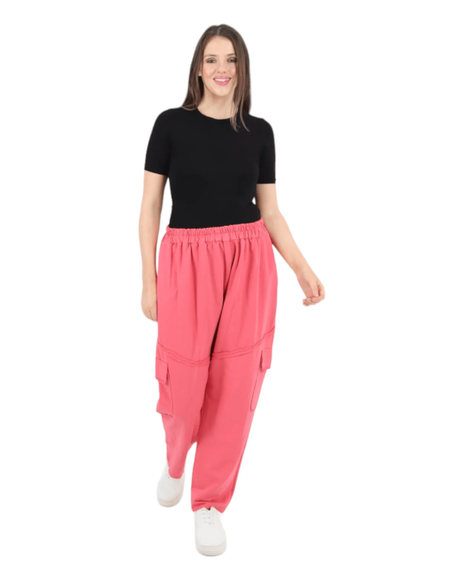 Elastic Waist Jersey Trousers