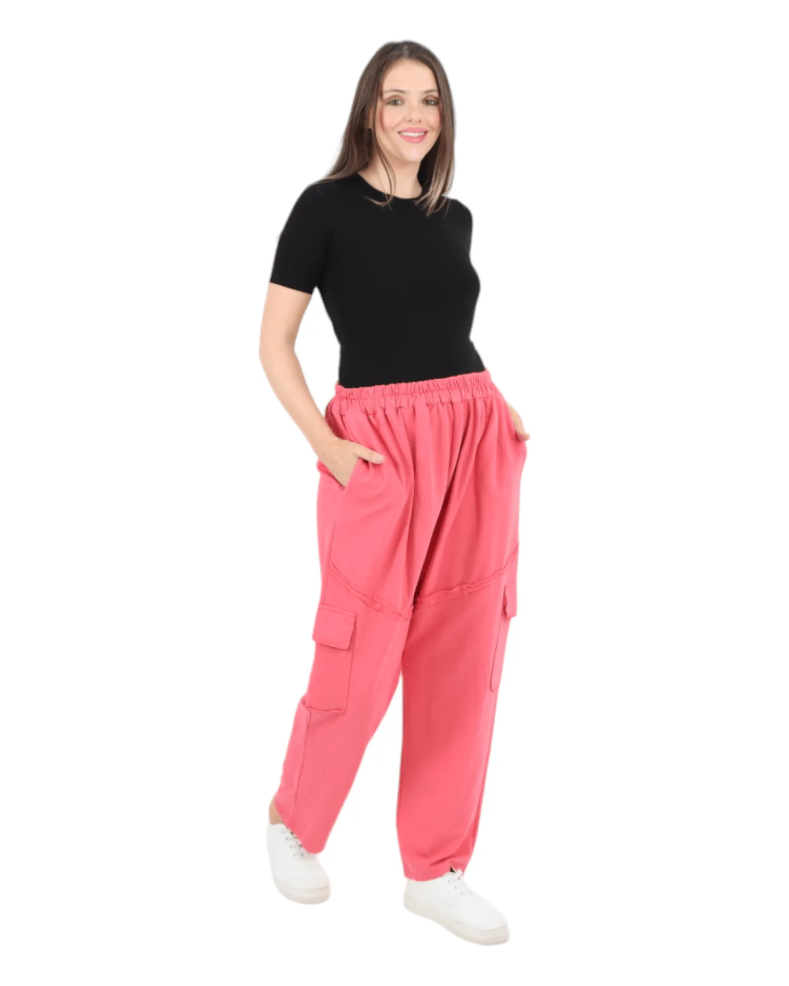 Elastic Waist Jersey Trousers