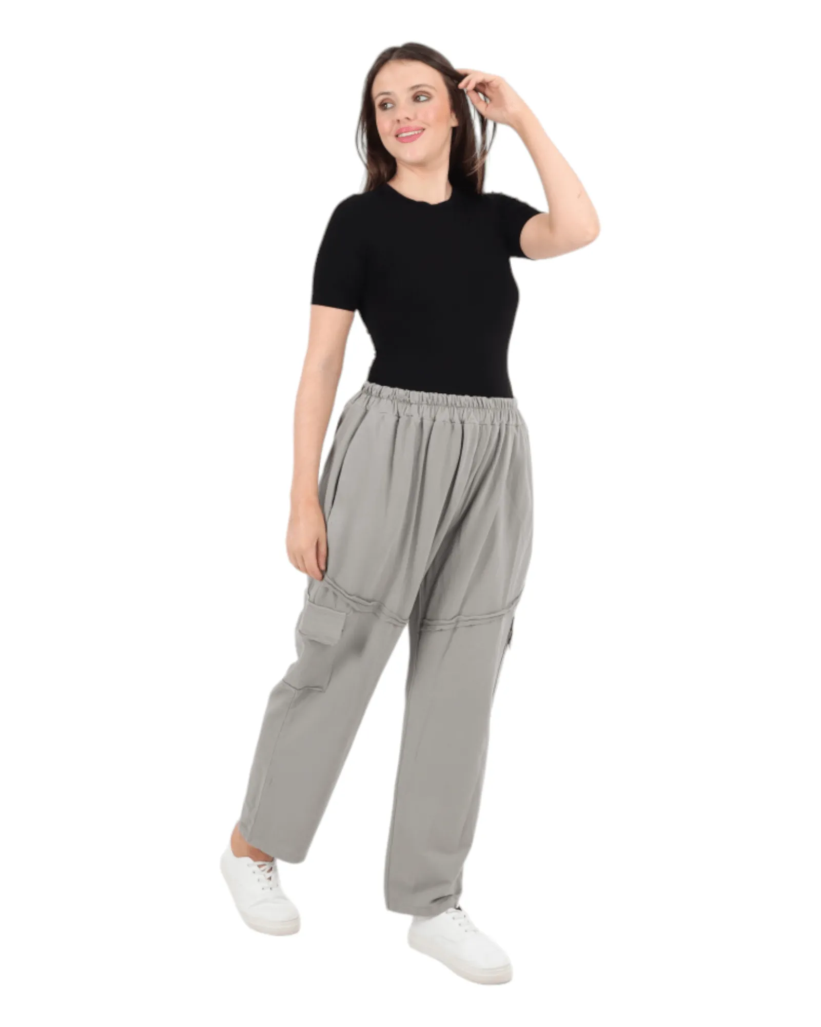 Elastic Waist Jersey Trousers