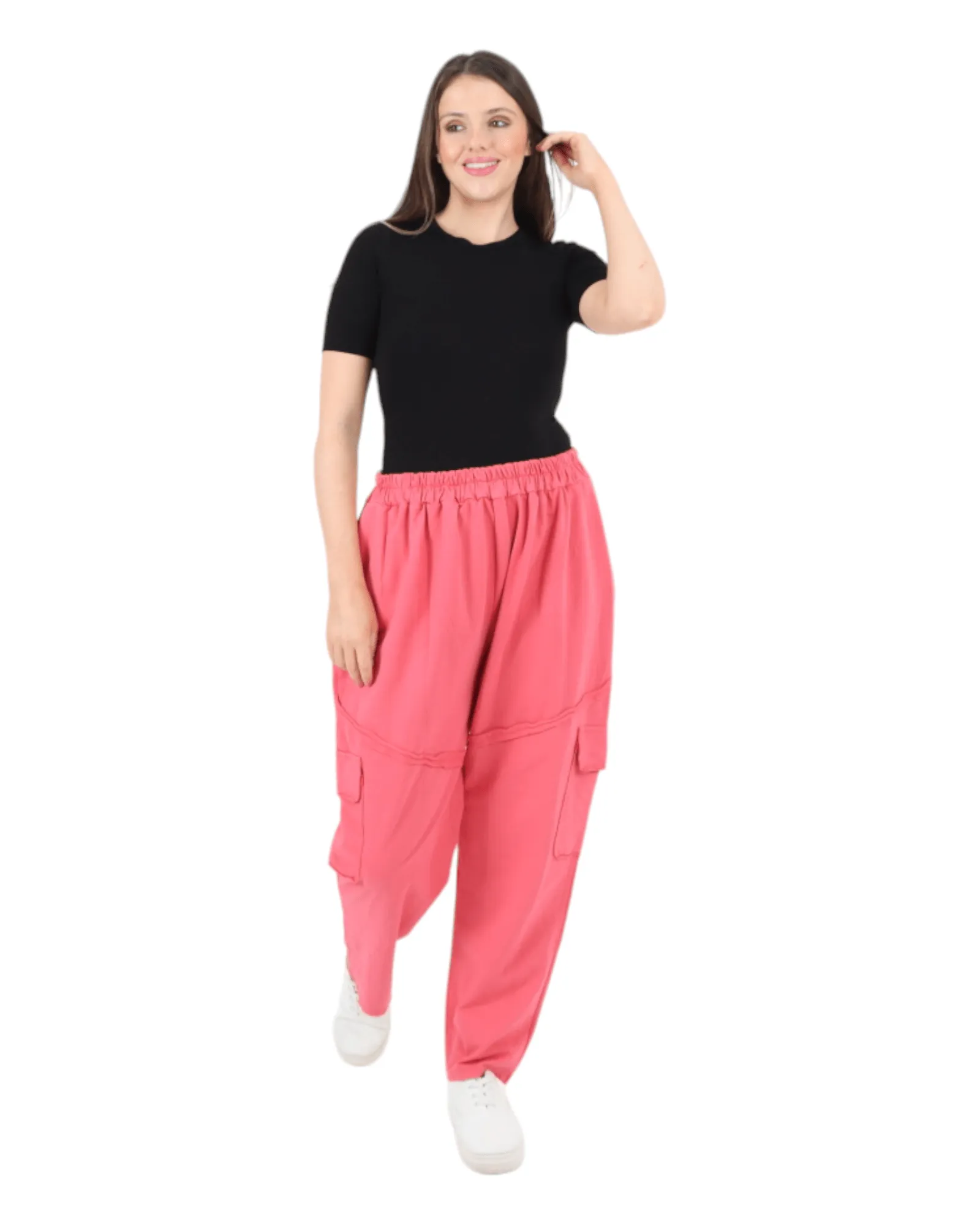 Elastic Waist Jersey Trousers