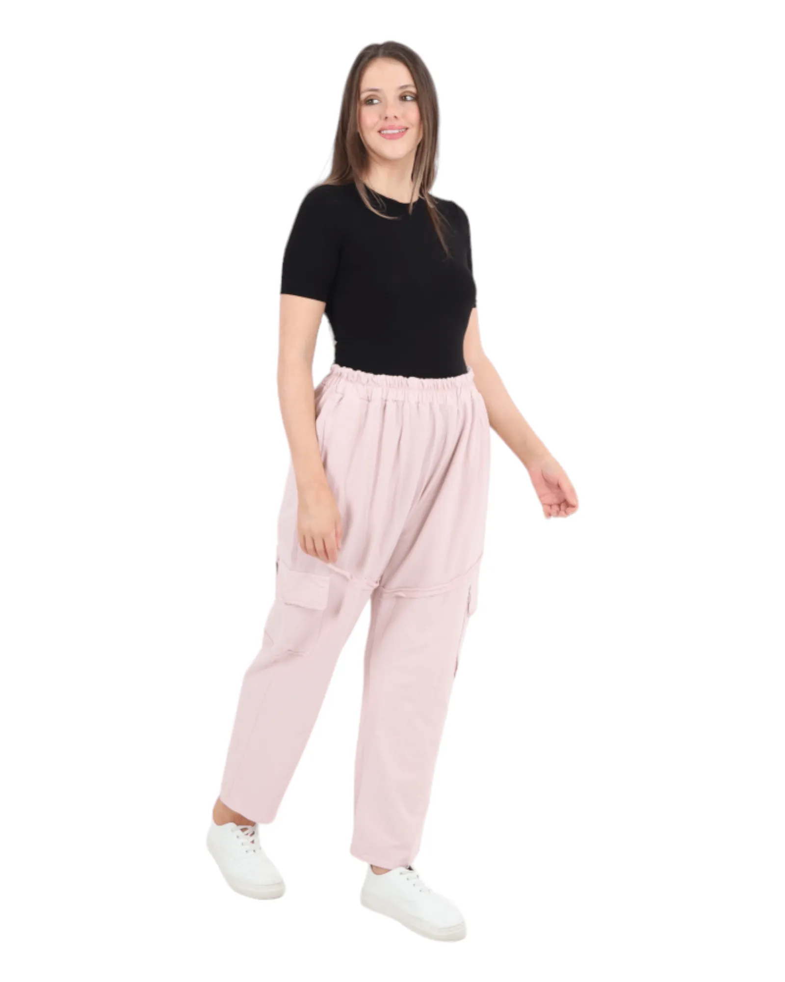 Elastic Waist Jersey Trousers