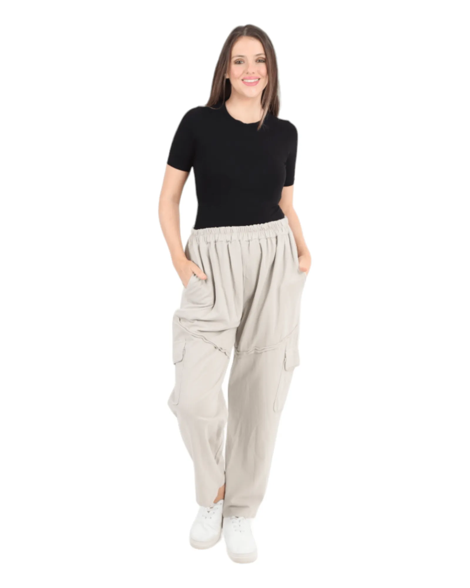 Elastic Waist Jersey Trousers