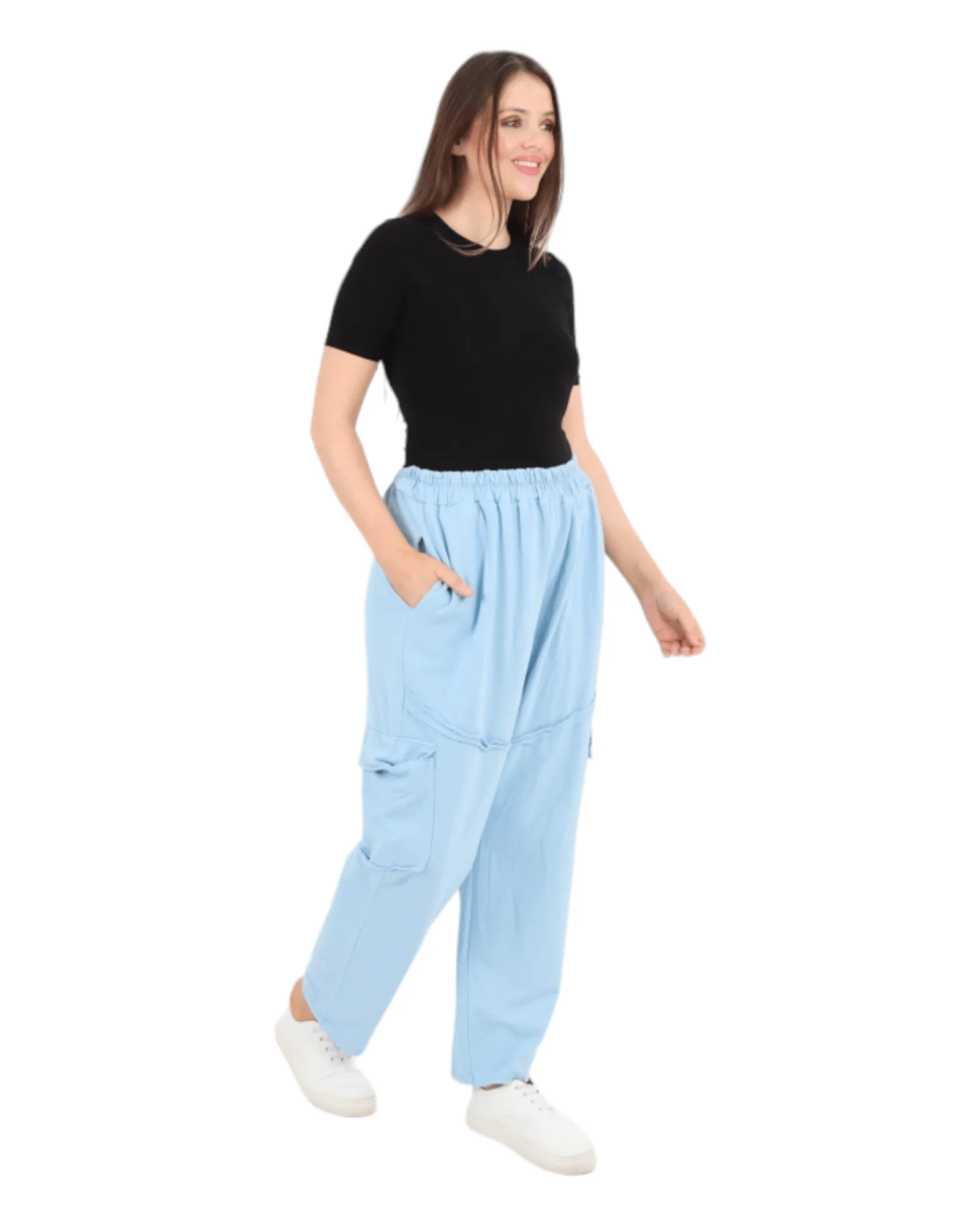 Elastic Waist Jersey Trousers