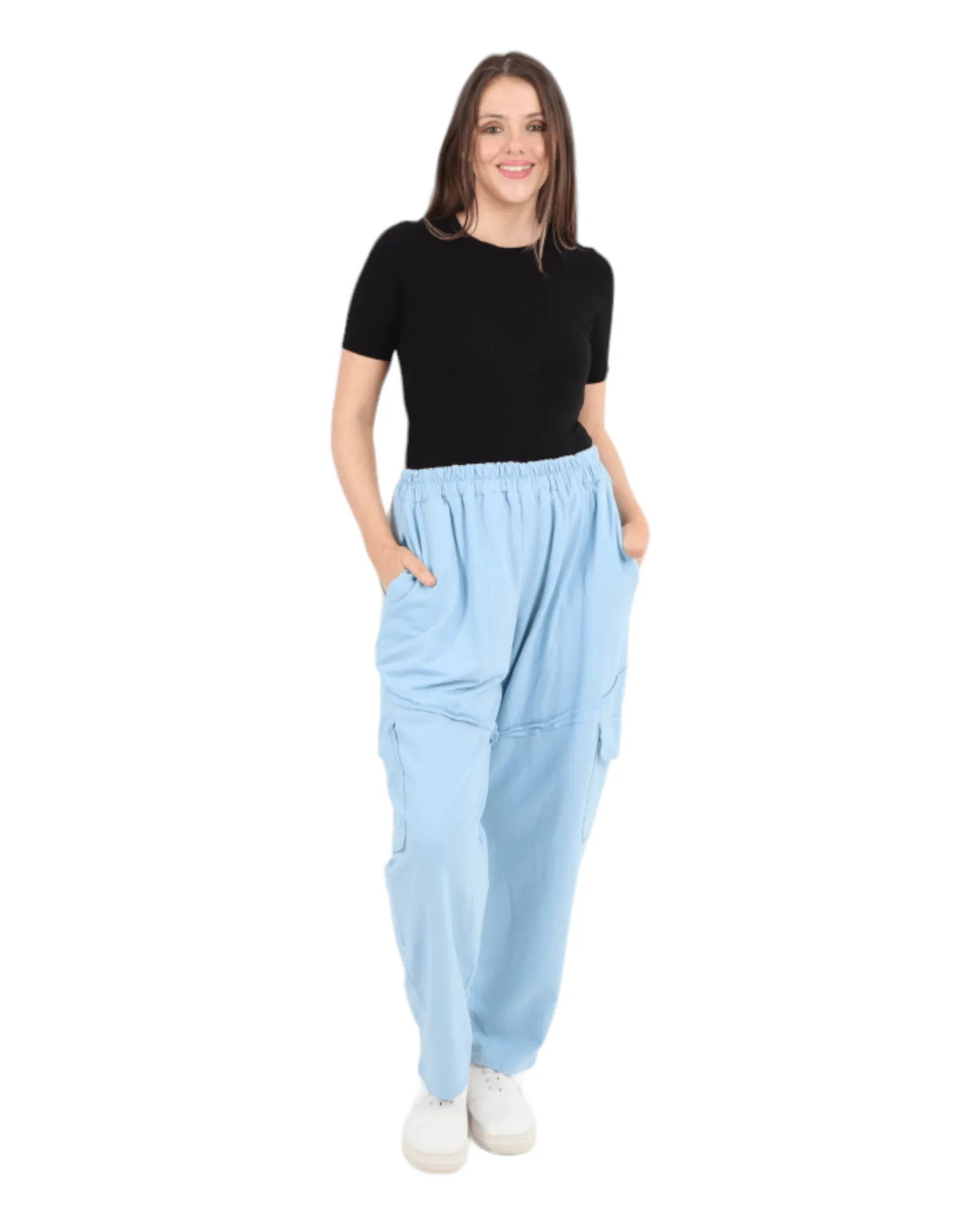 Elastic Waist Jersey Trousers