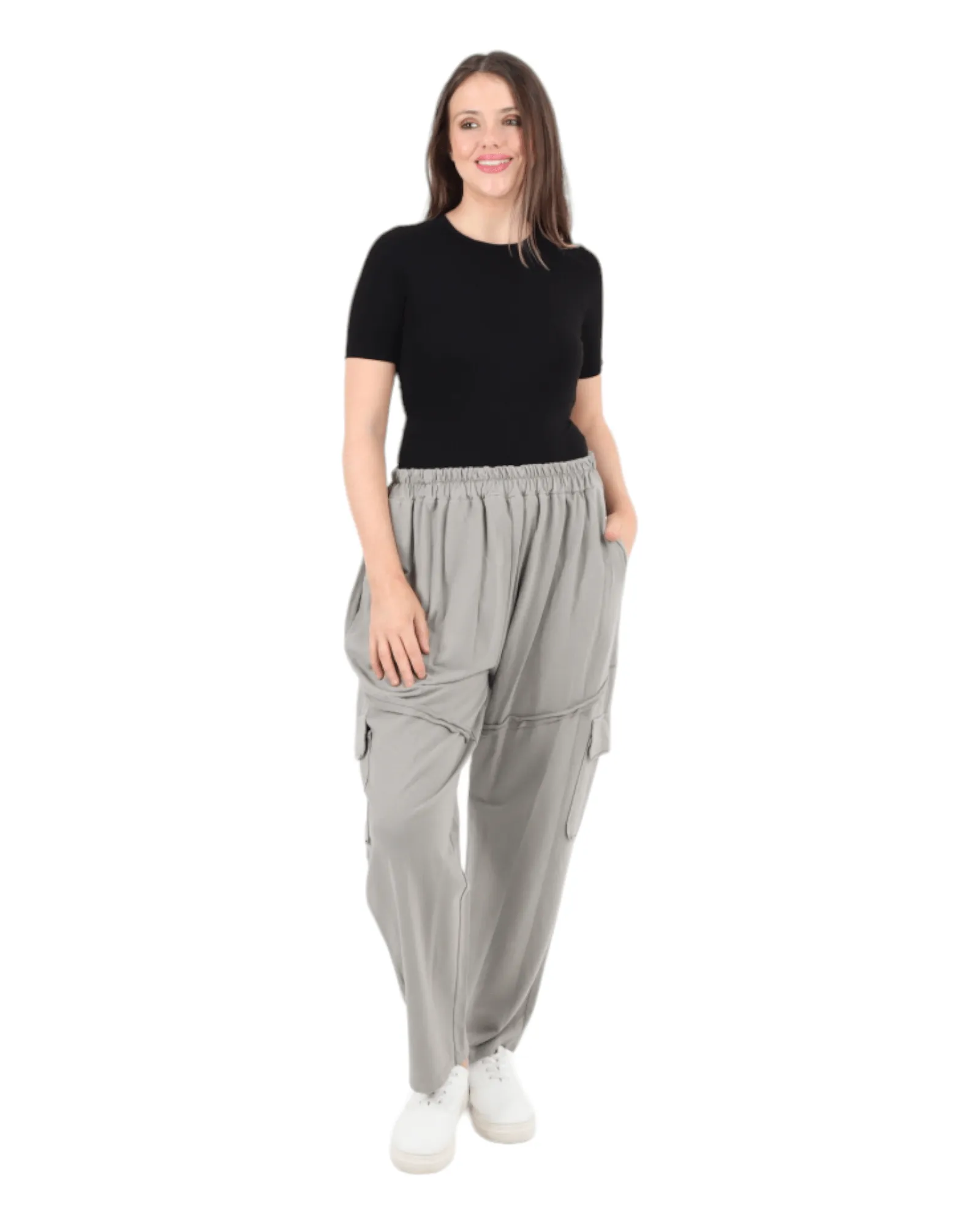 Elastic Waist Jersey Trousers