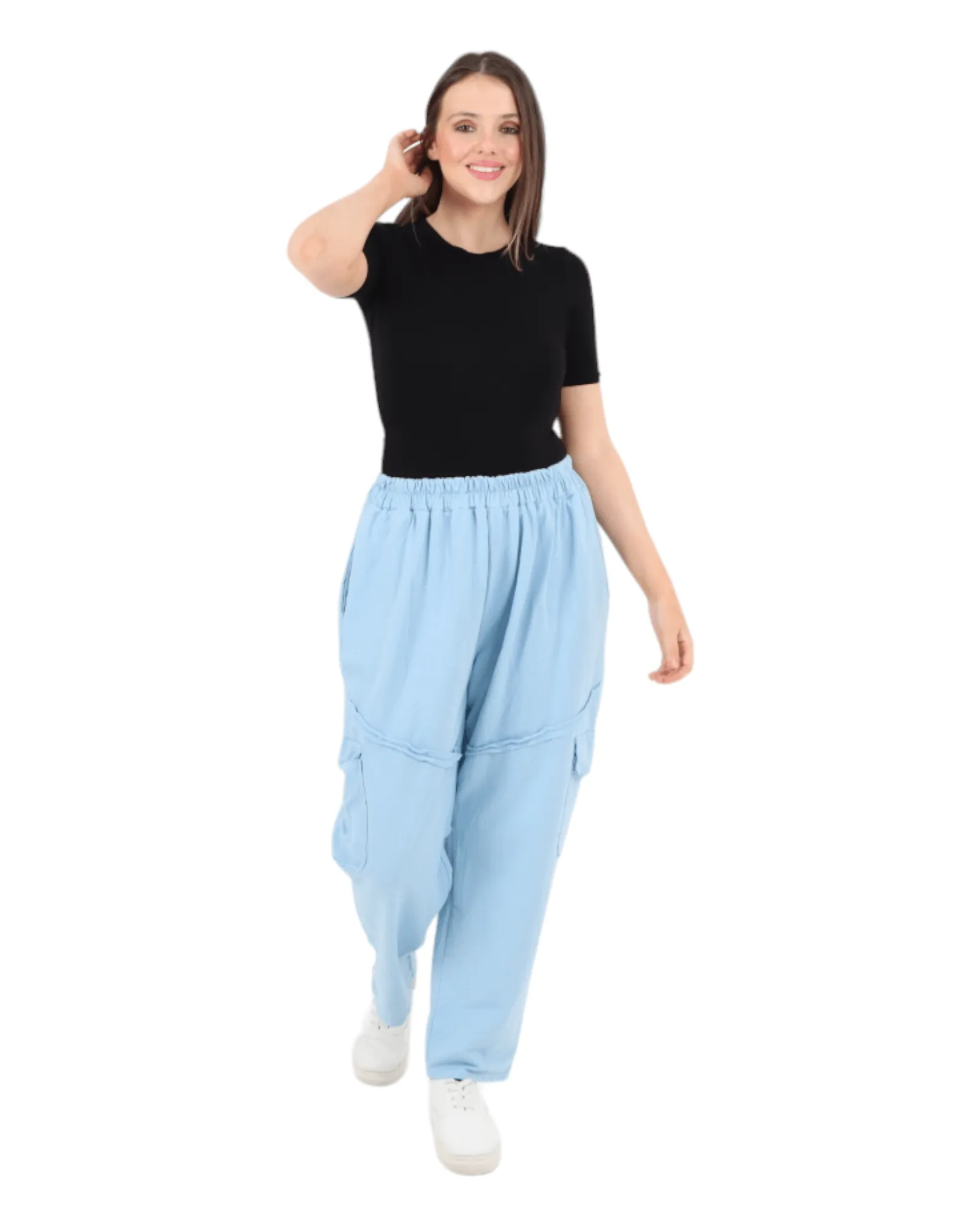 Elastic Waist Jersey Trousers