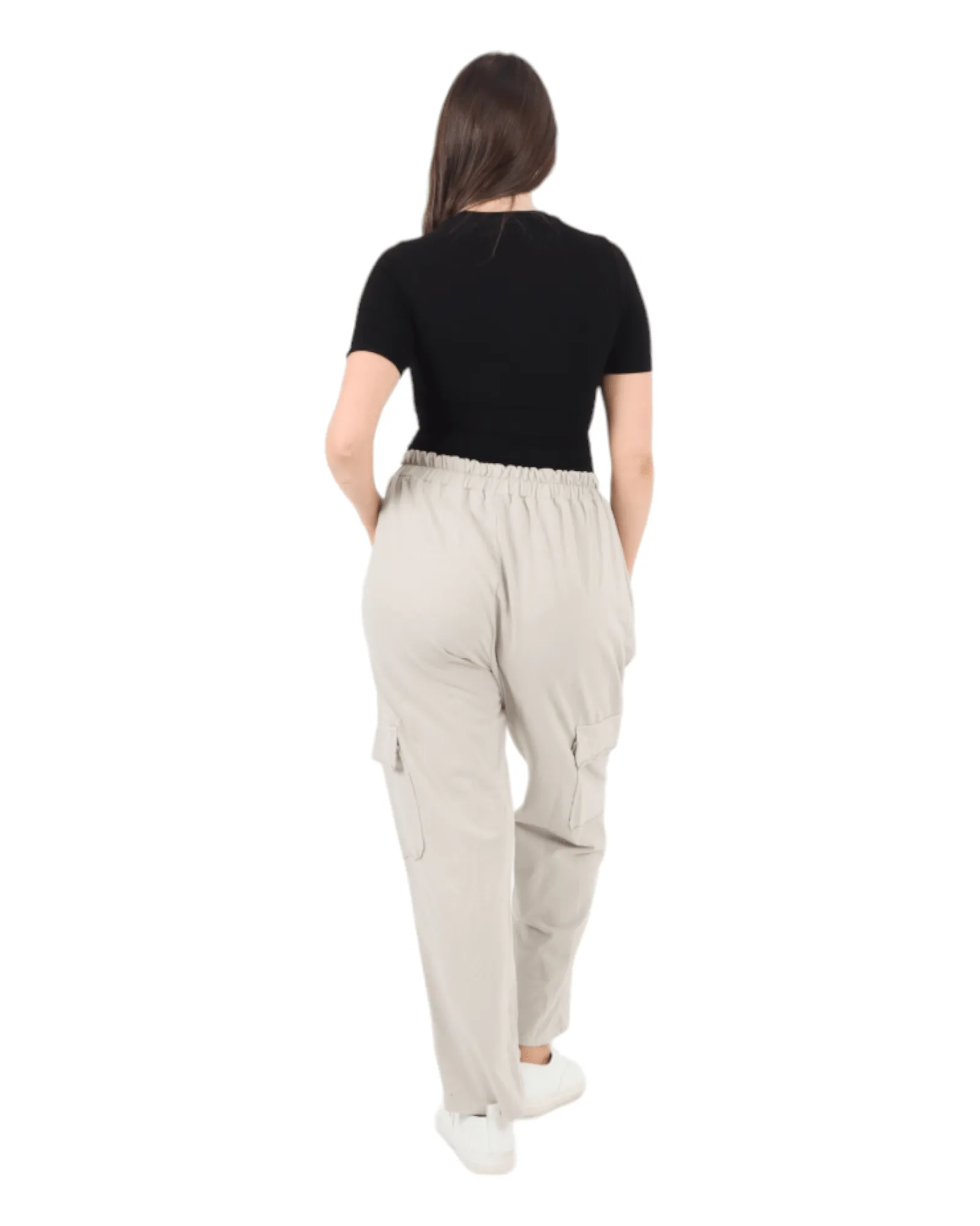 Elastic Waist Jersey Trousers