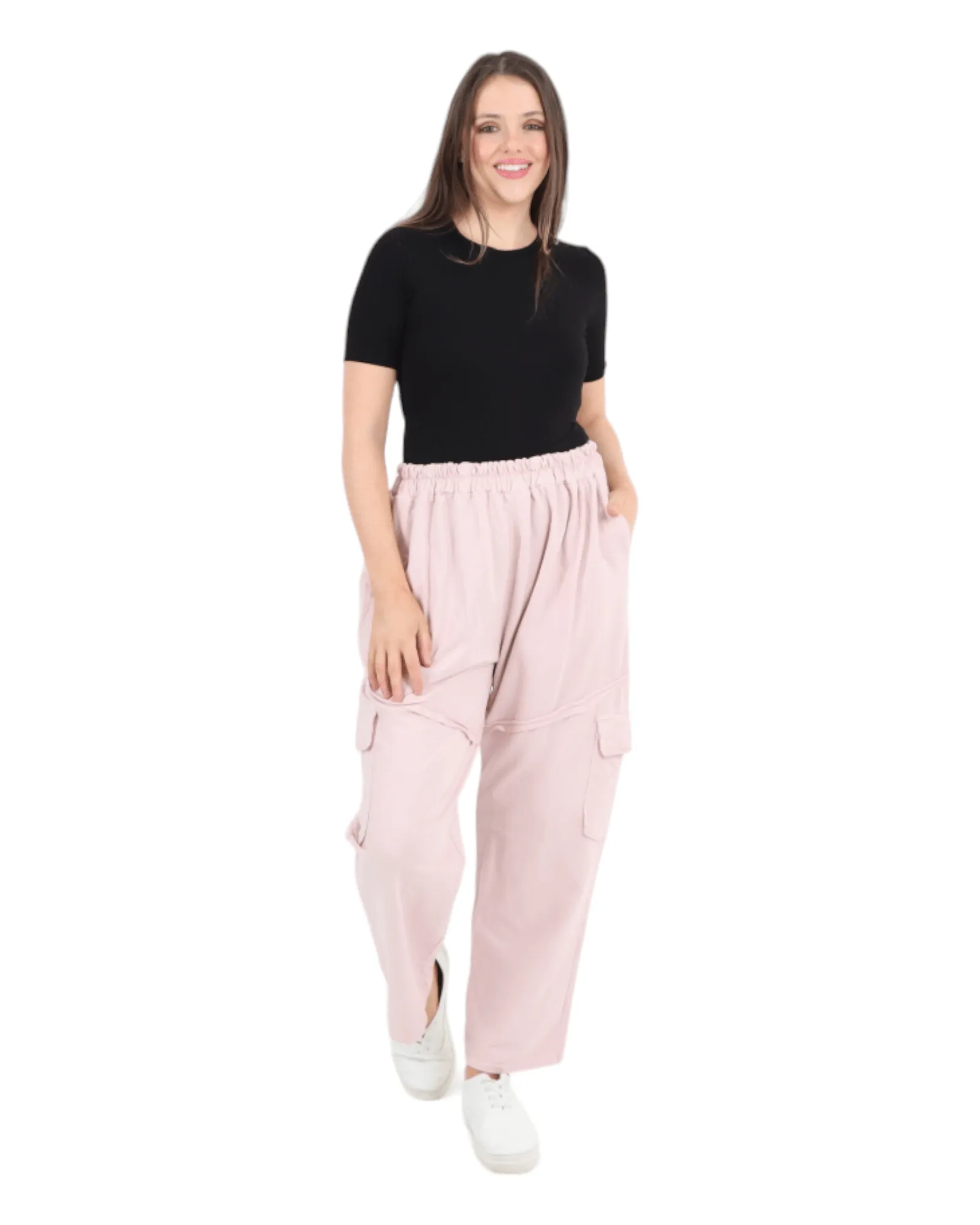 Elastic Waist Jersey Trousers