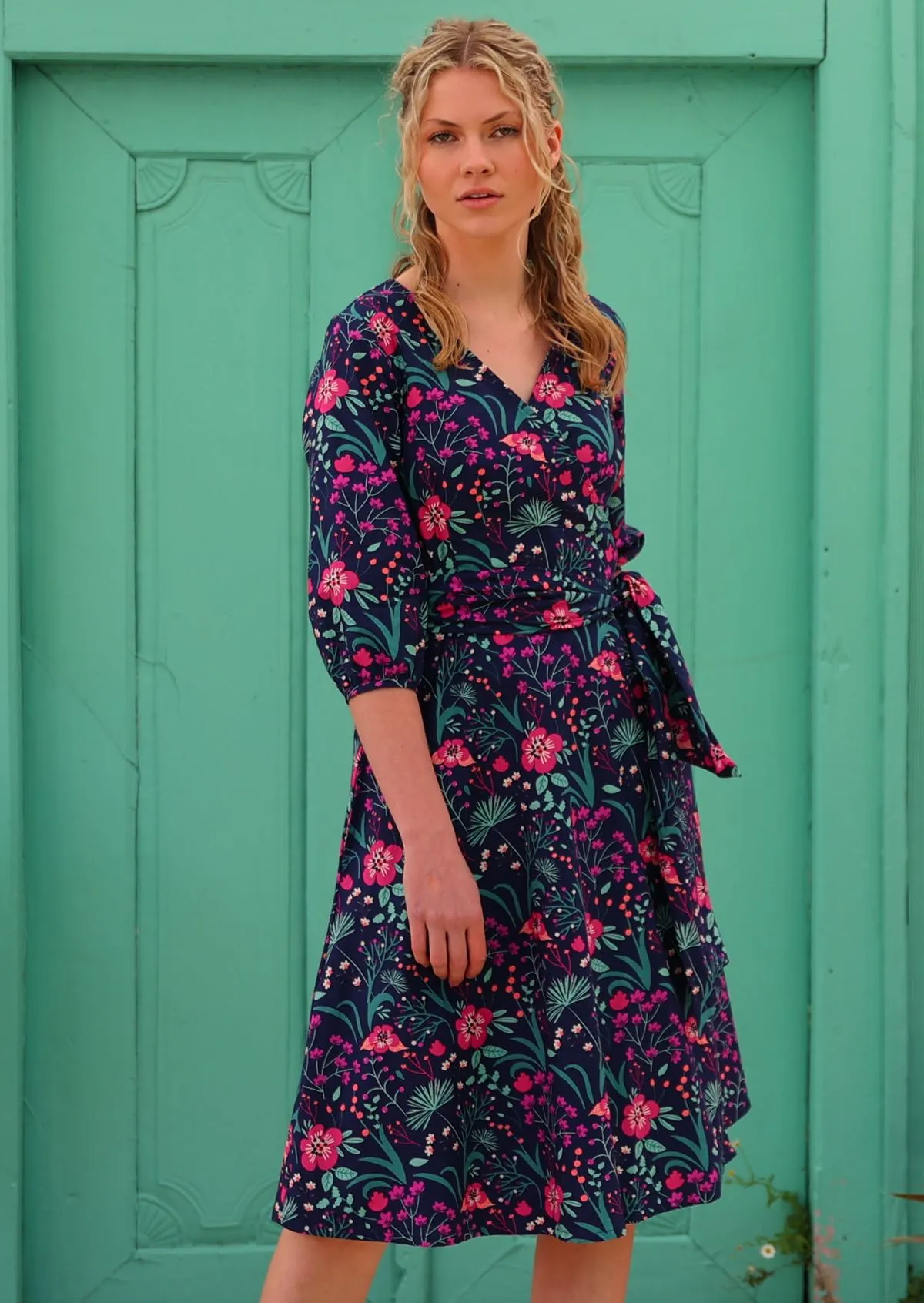 Ella Wrap Dress Dianthus