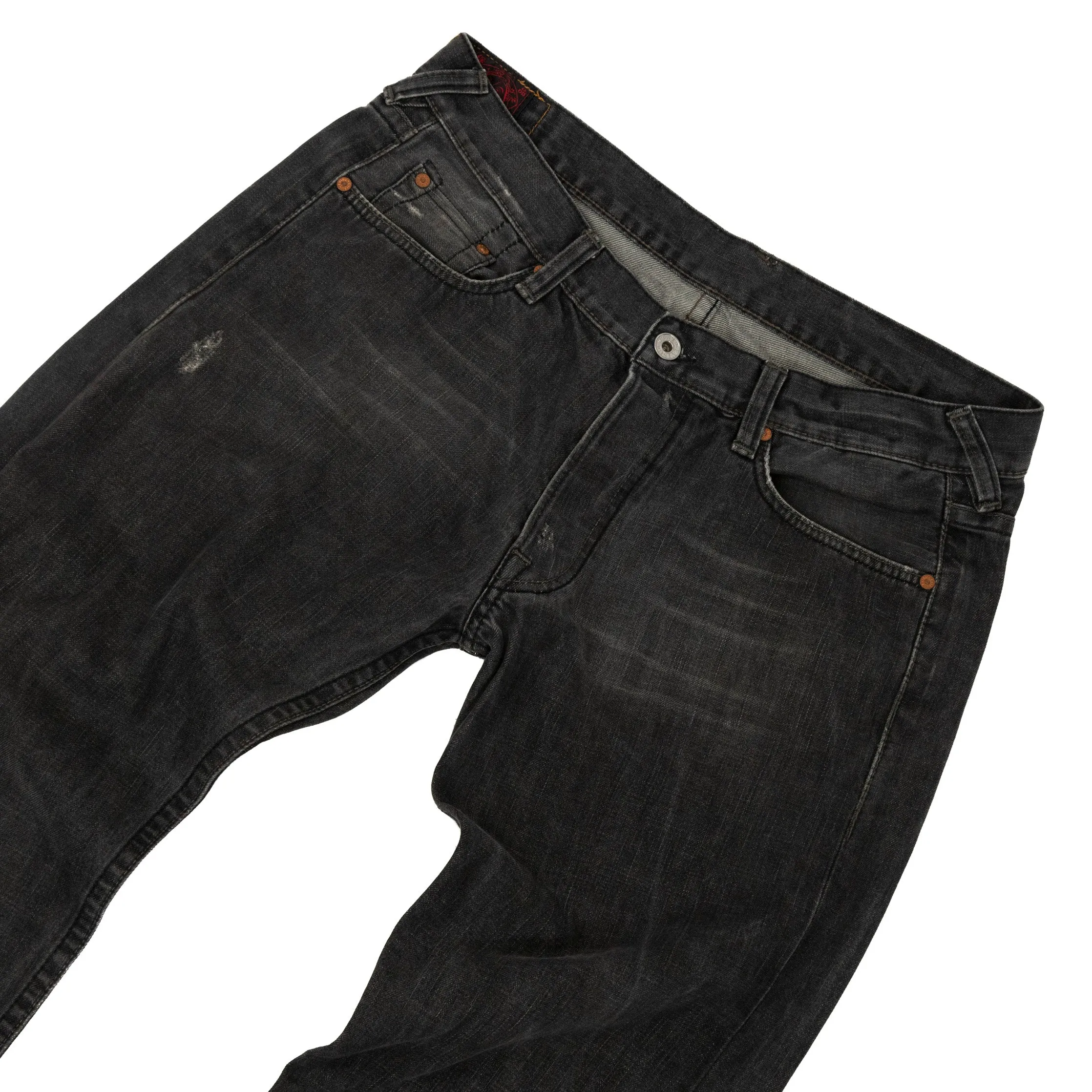 Evisu Black Seagull Pocket Denim Jeans