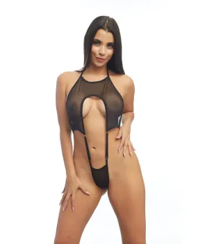 Femme X Halter Bodysuit - Black O/S