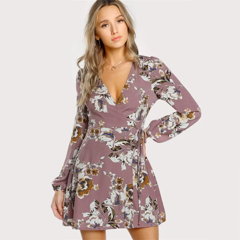 FLORAL BOUQUET WRAP (IT UP) DRESS