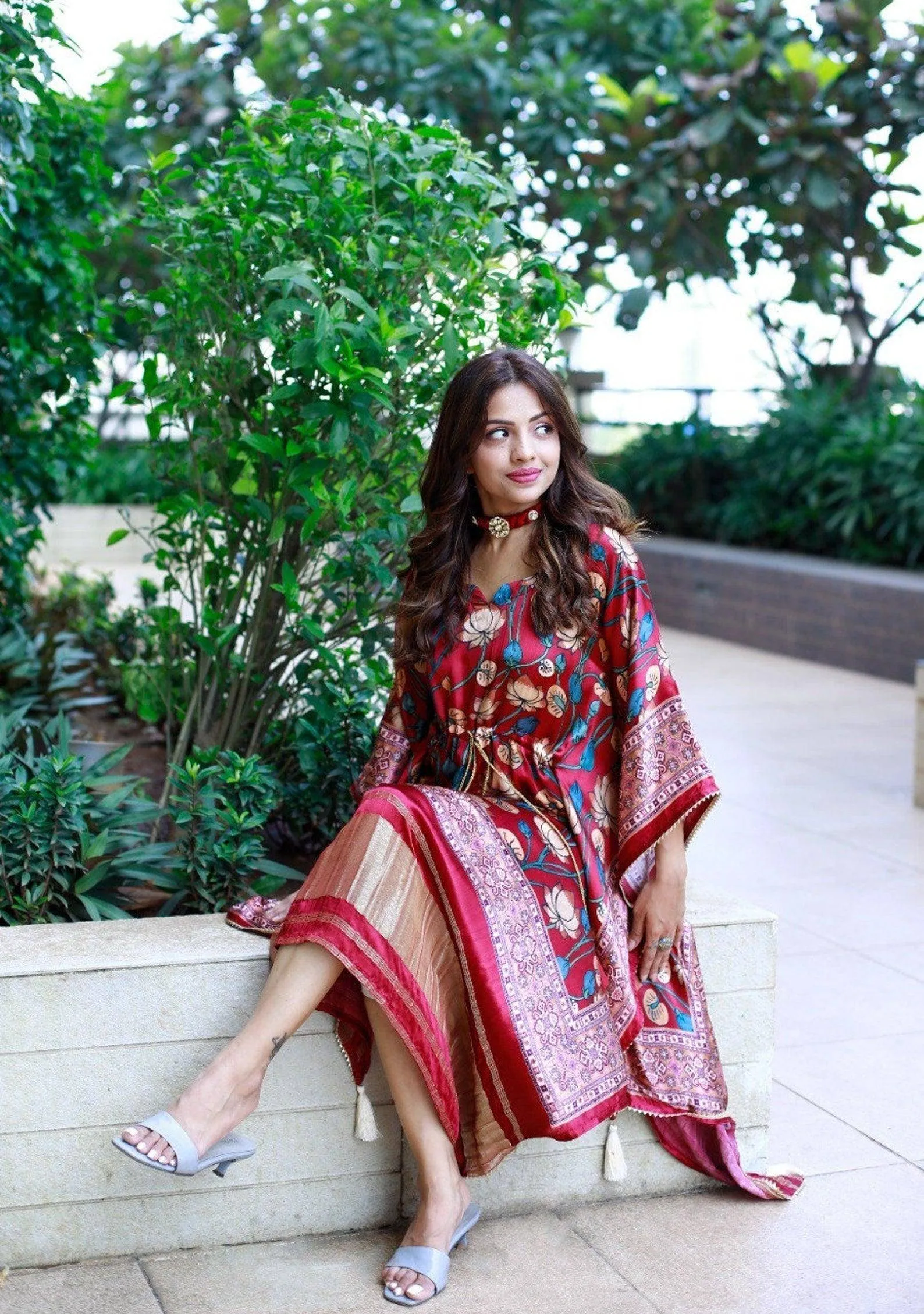 Floral Kaftan Maxi Dress for Women