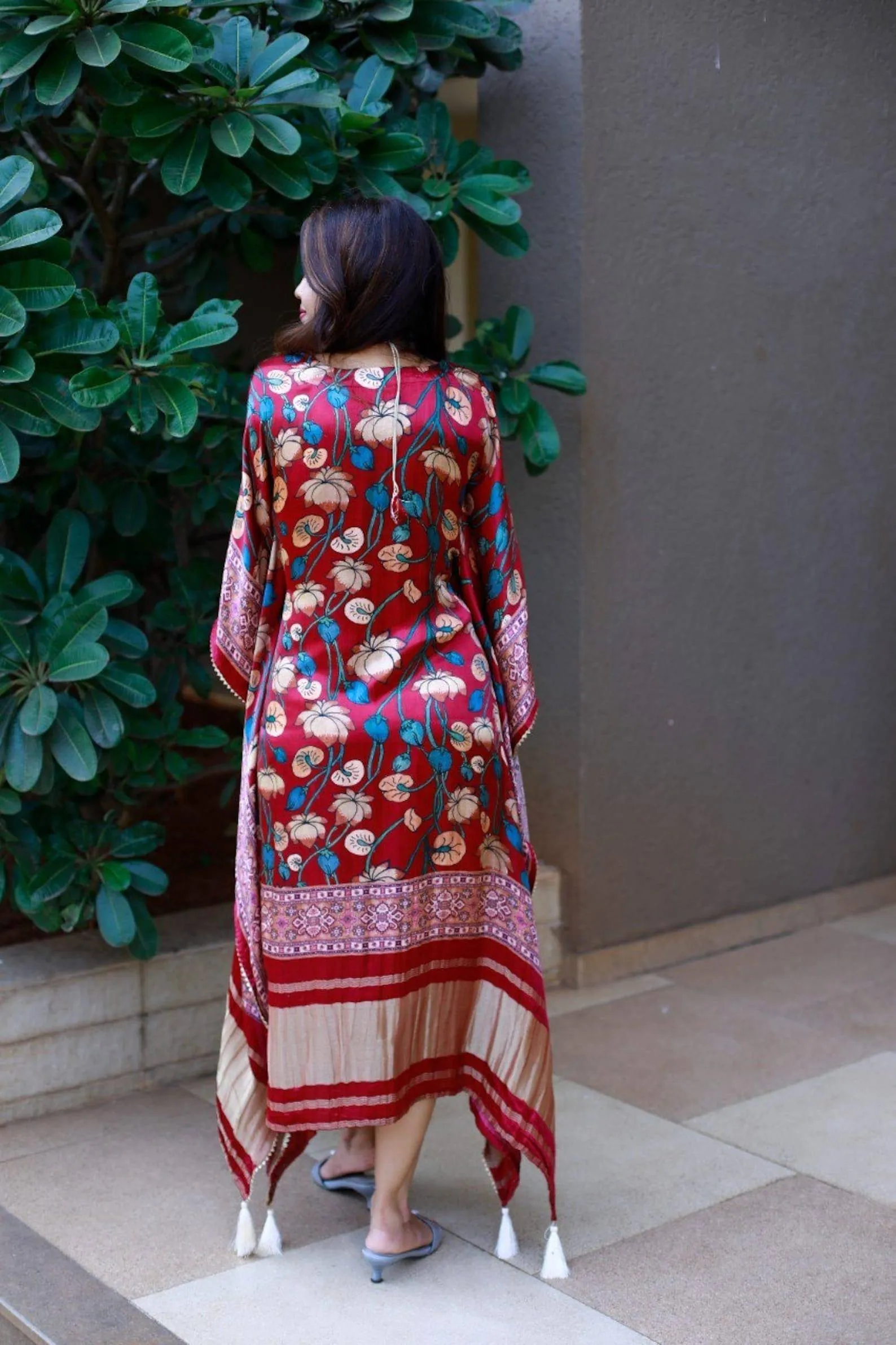 Floral Kaftan Maxi Dress for Women