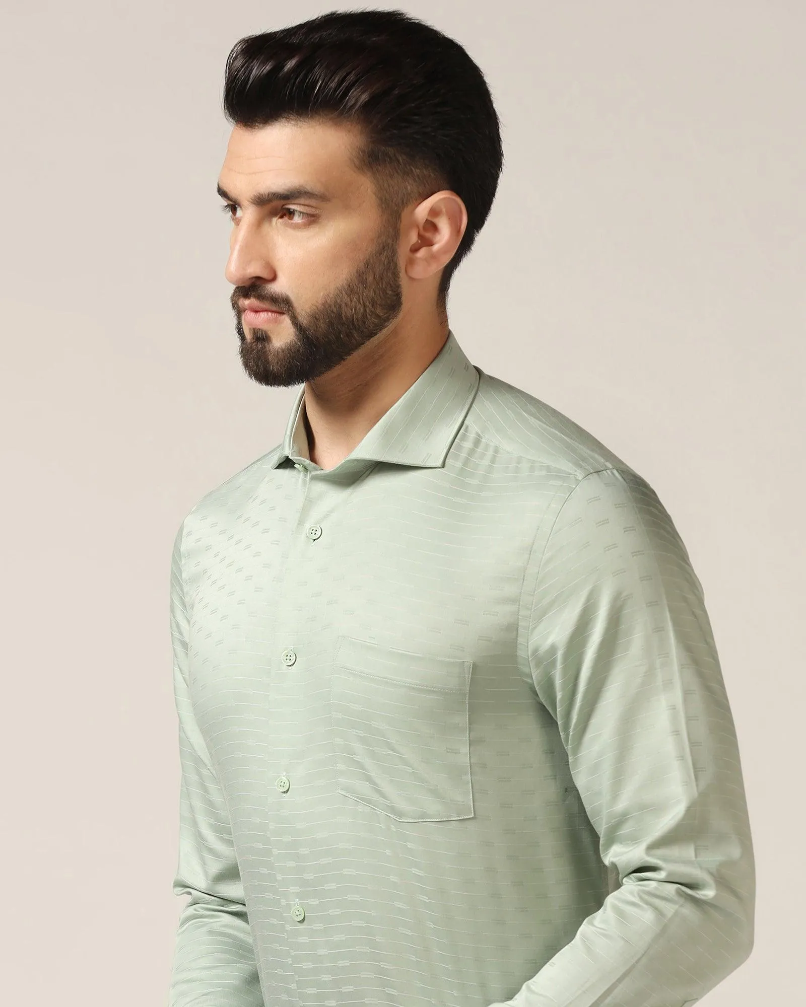 Formal Green Stripe Shirt - Dax