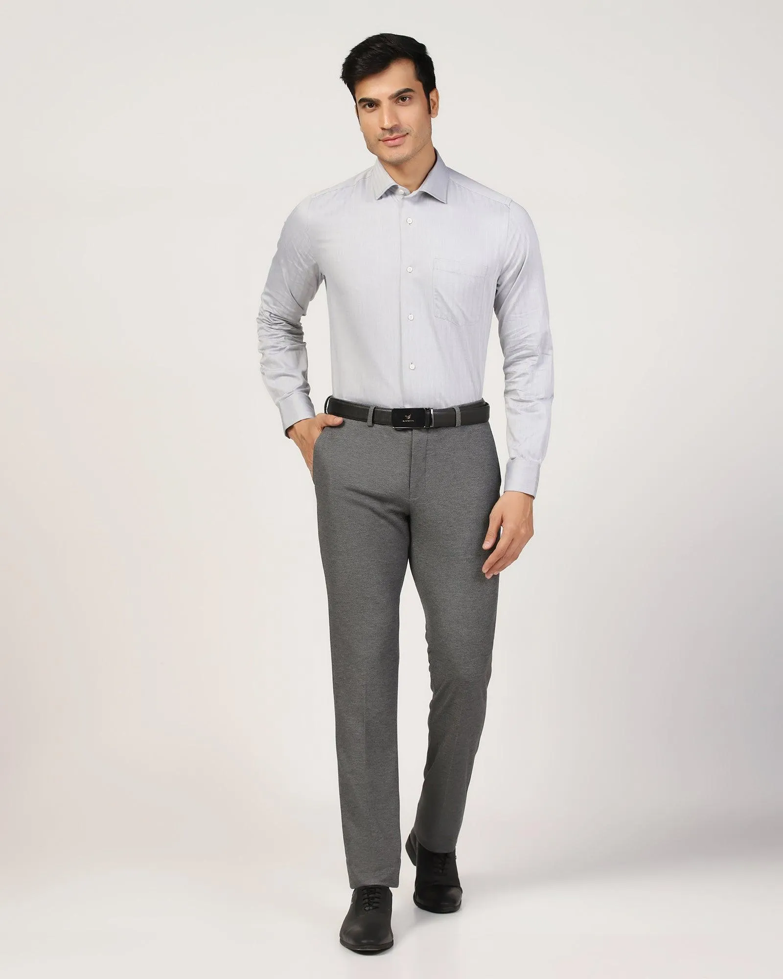 Formal Grey Stripe Shirt - Teri