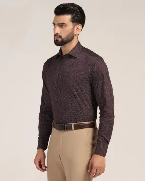 Formal Maroon Printed Shirt - Grotto