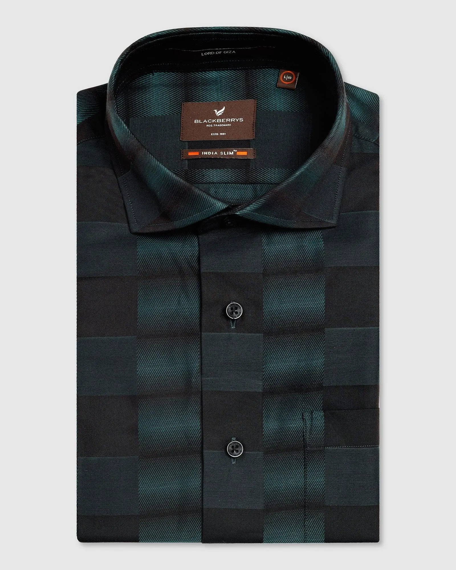 Formal Teal Check Shirt - Dakota