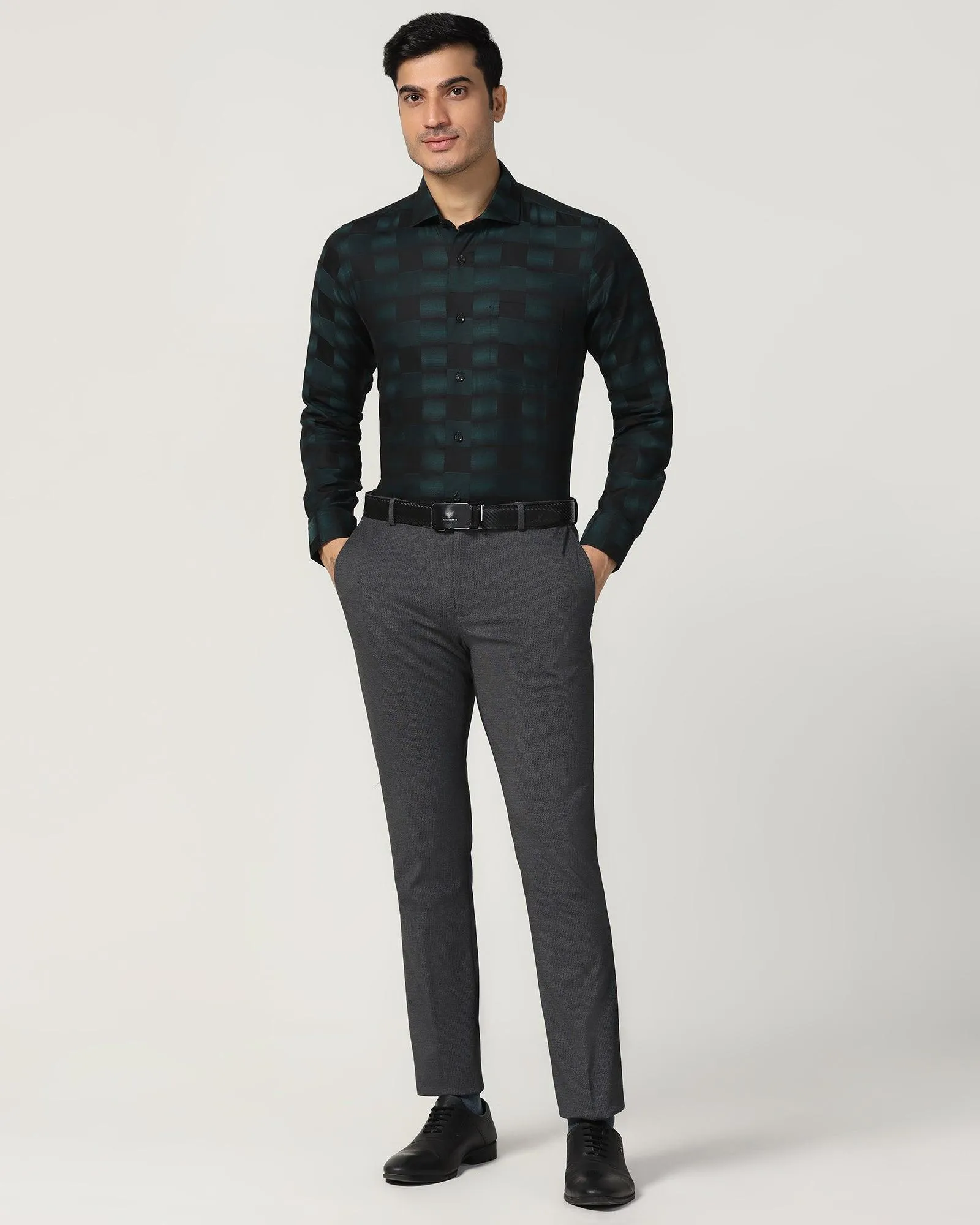 Formal Teal Check Shirt - Dakota