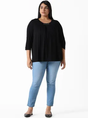 Gia Black Slim Fit Taylor Blouse