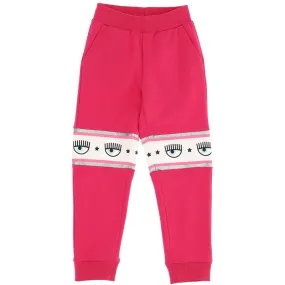 Girls Fuchsia Eyes Joggers