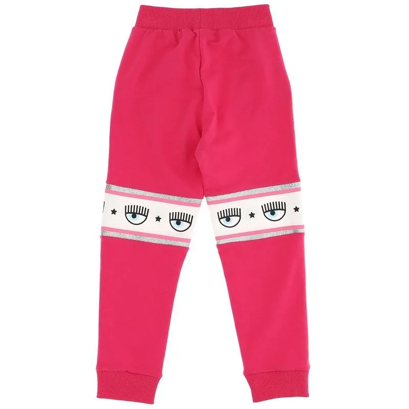 Girls Fuchsia Eyes Joggers