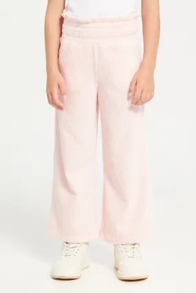 Girls Pink Wide Leg Trousers