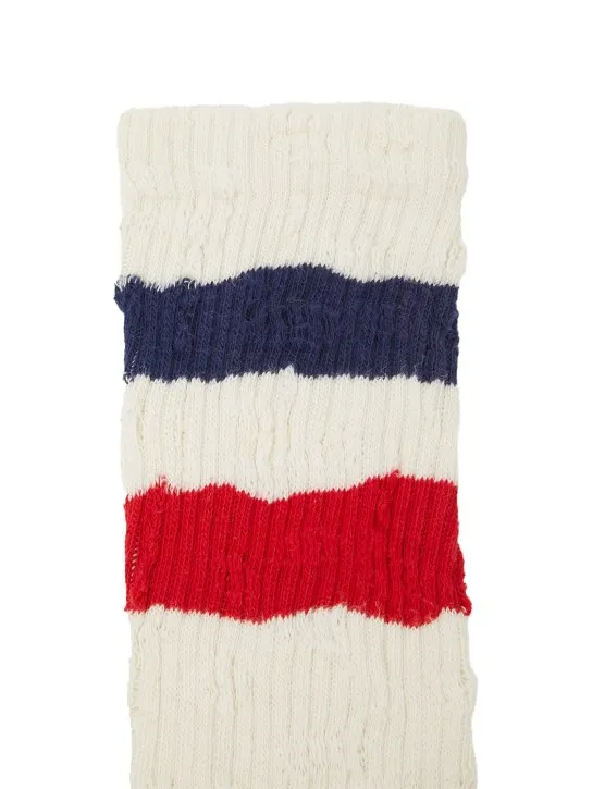 Golden Goose   Stripes cotton blend ribbed socks 