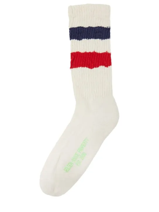 Golden Goose   Stripes cotton blend ribbed socks 