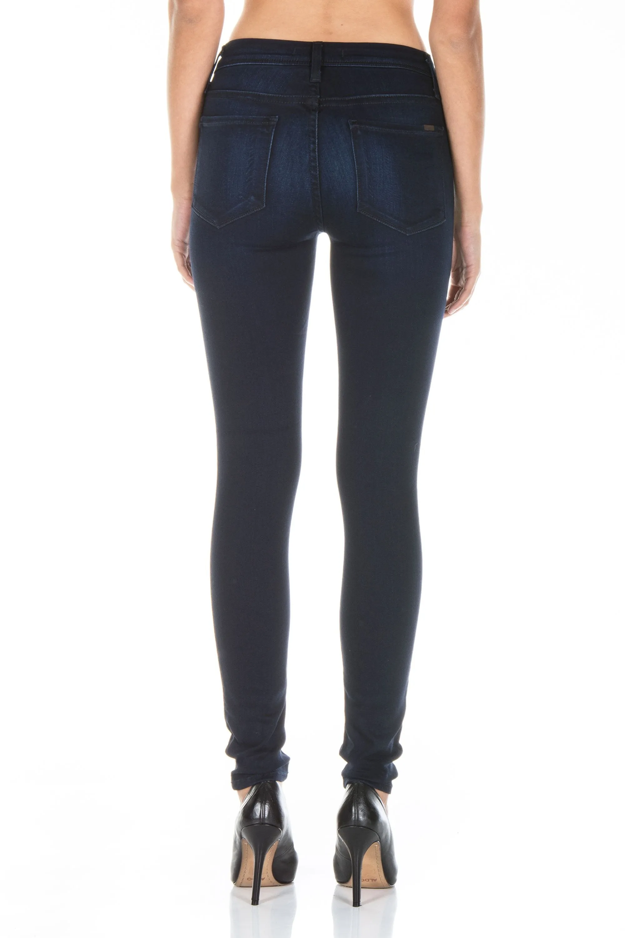 GWEN HIGH RISE SKINNY JEAN IN FALCON BLUE