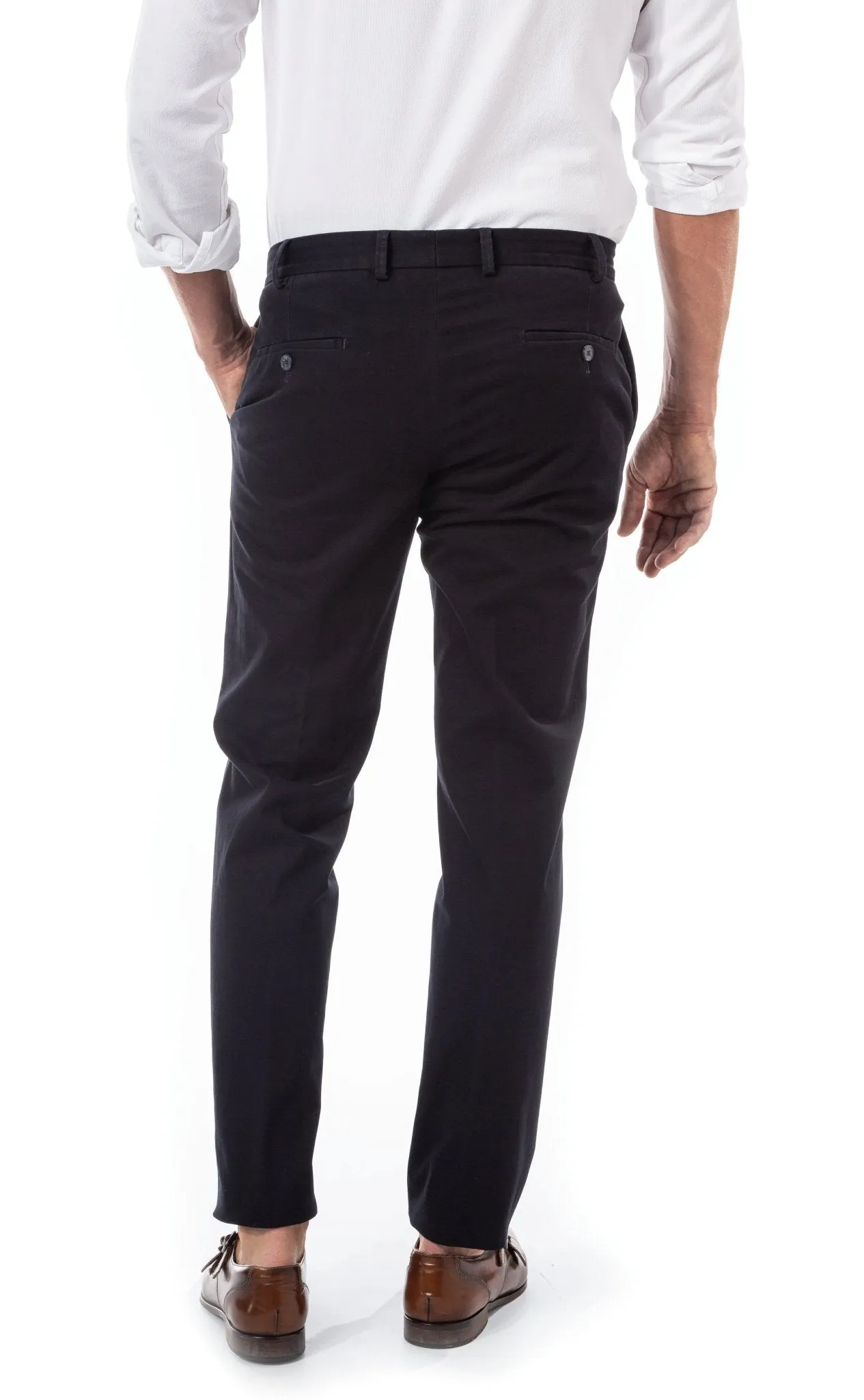 HENRY SARTORIAL X HILTL Chino with Slant Pocket NAVY