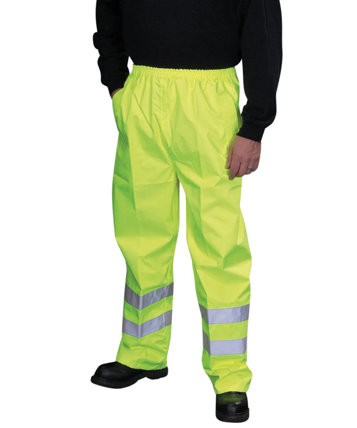 Hi-vis waterproof overtrousers (HVS461) | Black