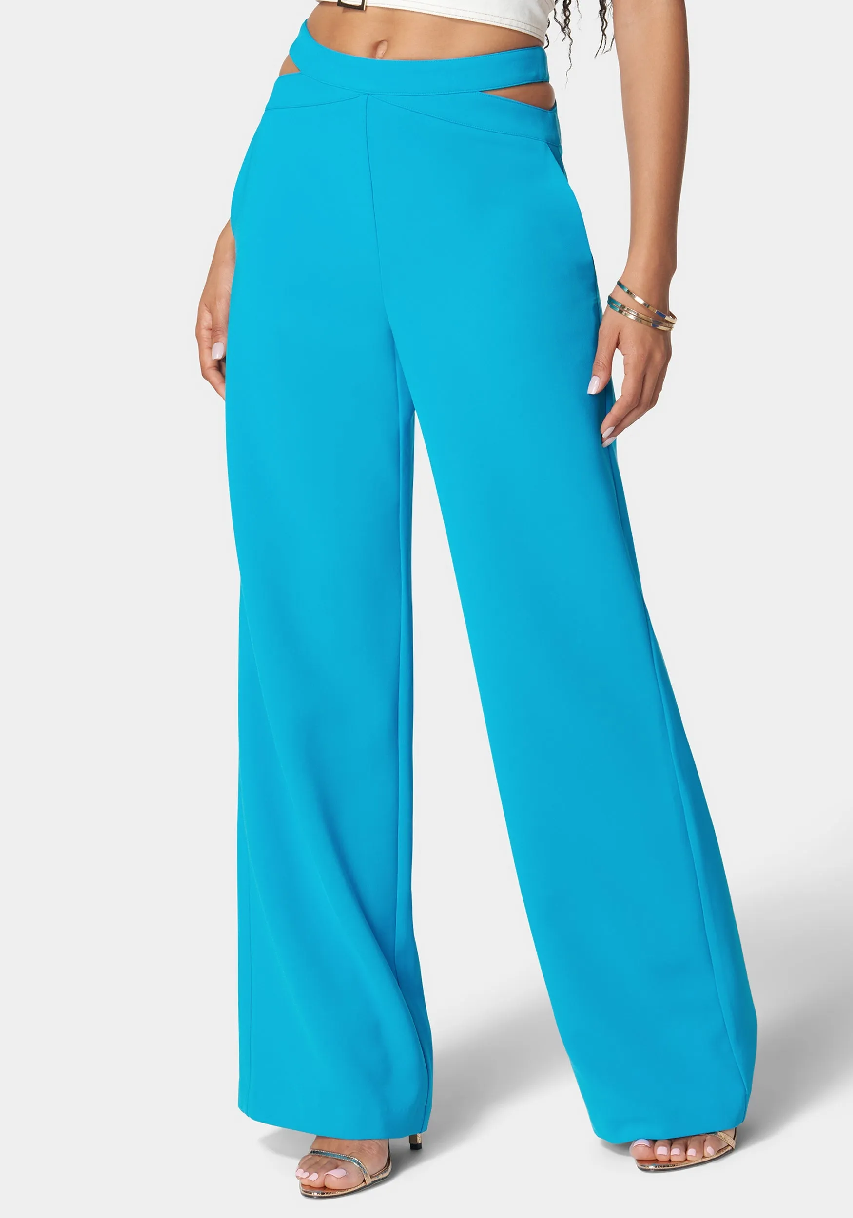 High Waist Side Cutout Trouser