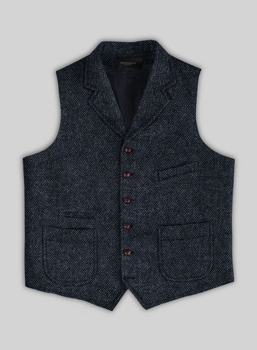 Highlander Heavy Blue Bedford Tweed Hunting Vest