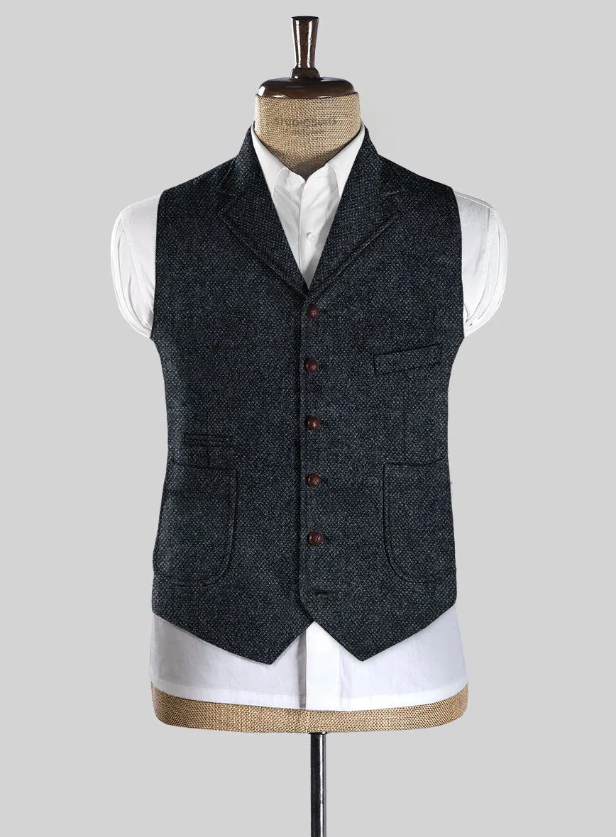 Highlander Heavy Blue Bedford Tweed Hunting Vest