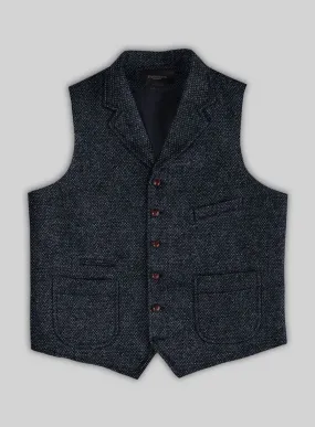 Highlander Heavy Blue Bedford Tweed Hunting Vest