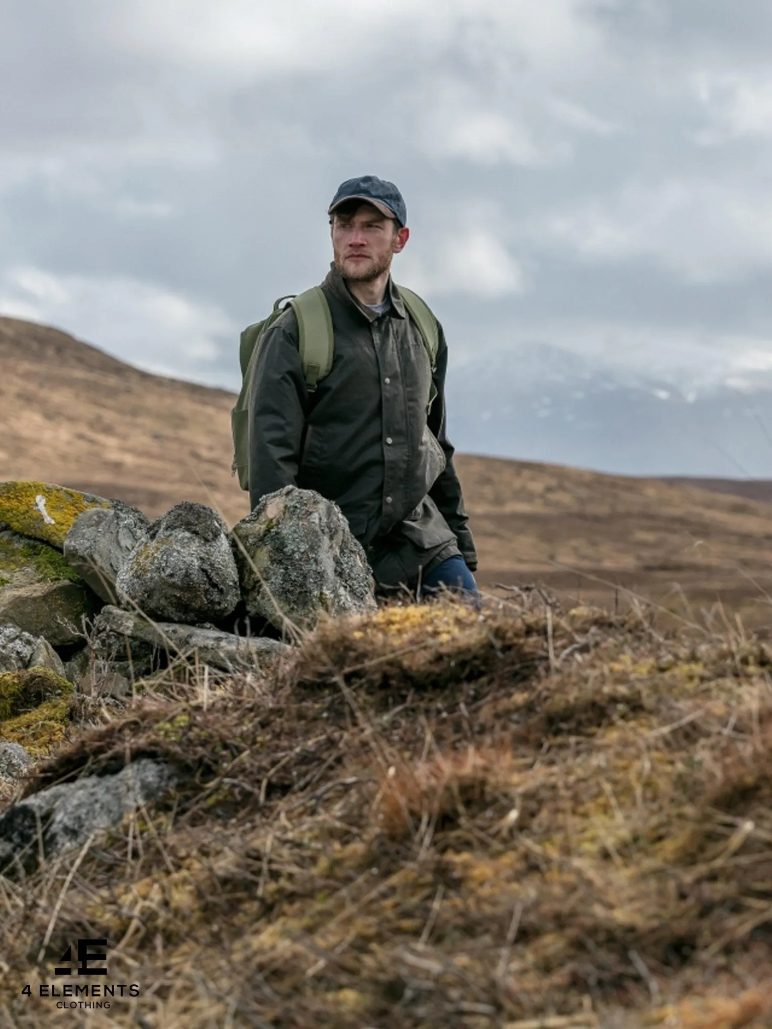 Hoggs of Fife - Mens Waterproof Wax Jacket / Caledonia Halley Stevenson Waxed coat for men