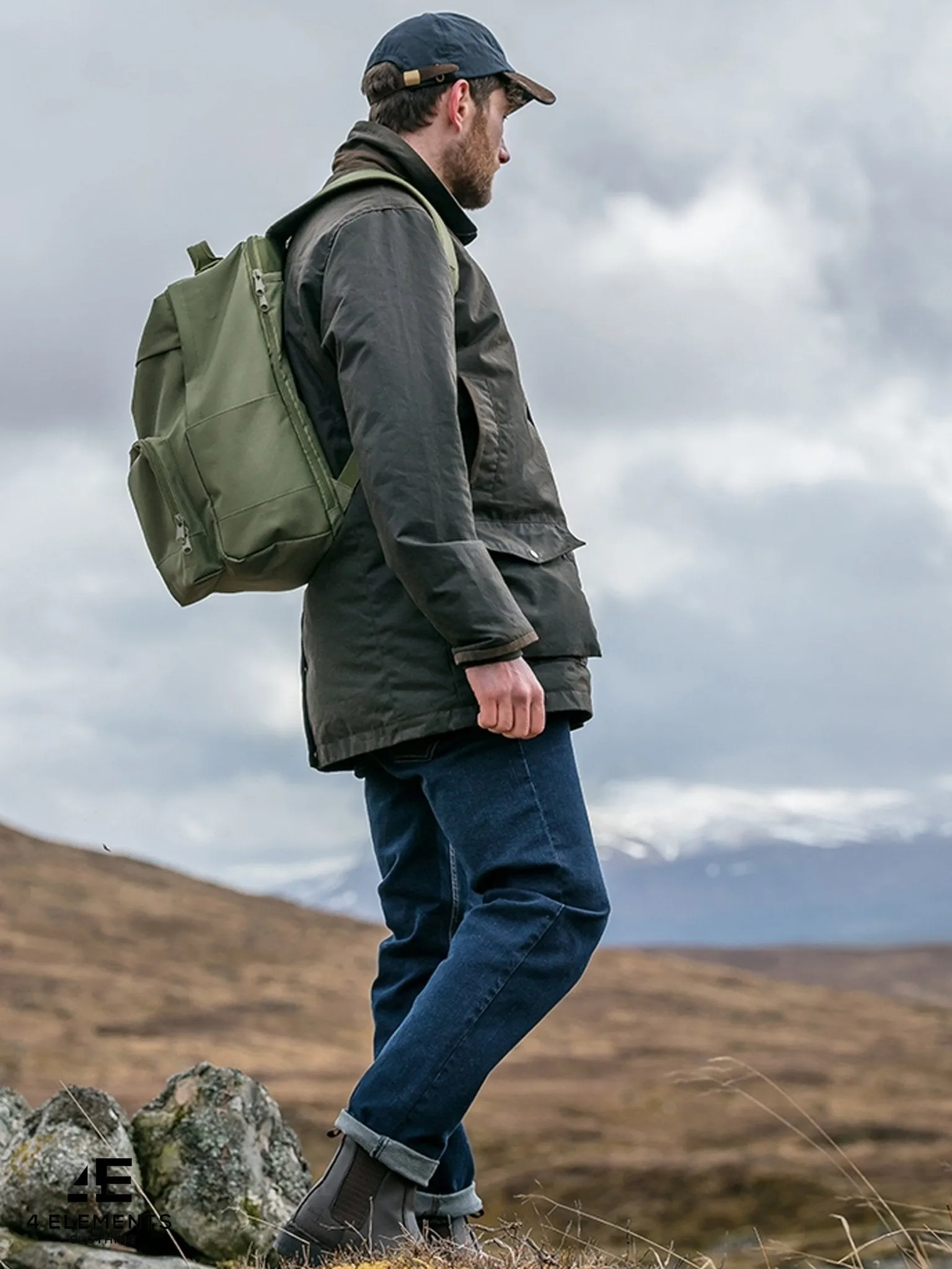 Hoggs of Fife - Mens Waterproof Wax Jacket / Caledonia Halley Stevenson Waxed coat for men