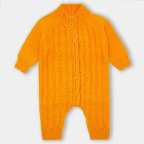 Infant Boys Knitted Romper -Yellow