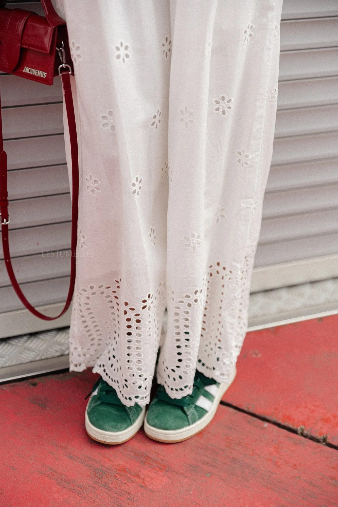 Ivy broderie pants off white