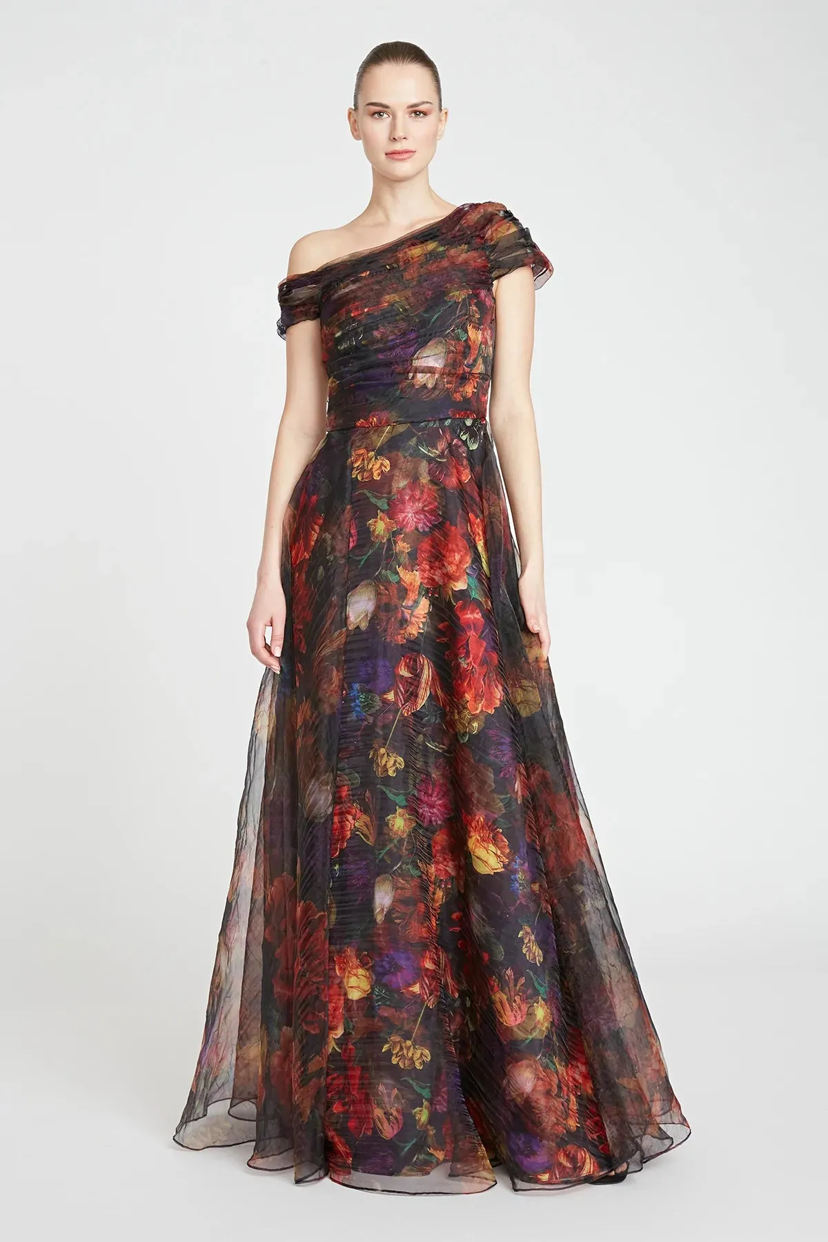 Jada Wrap Draped A Line Gown - Danish Botanic