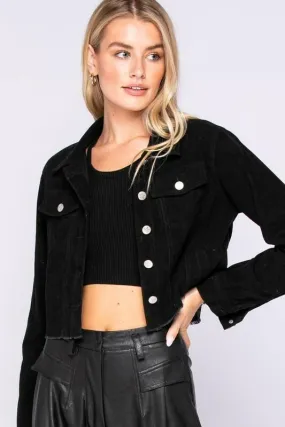 Jane Black Corduroy Cropped Jacket