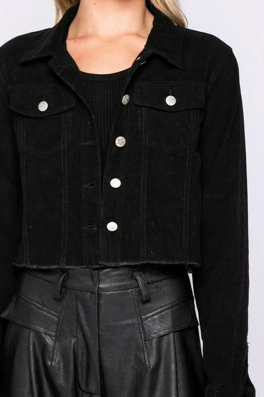 Jane Black Corduroy Cropped Jacket