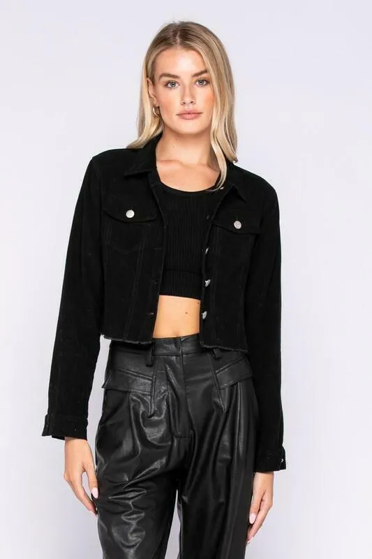 Jane Black Corduroy Cropped Jacket