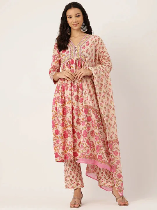 Kamini Kurta Set | Rose