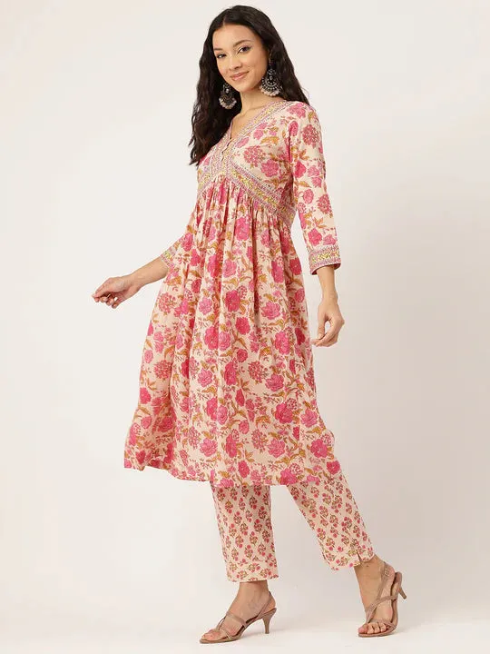 Kamini Kurta Set | Rose