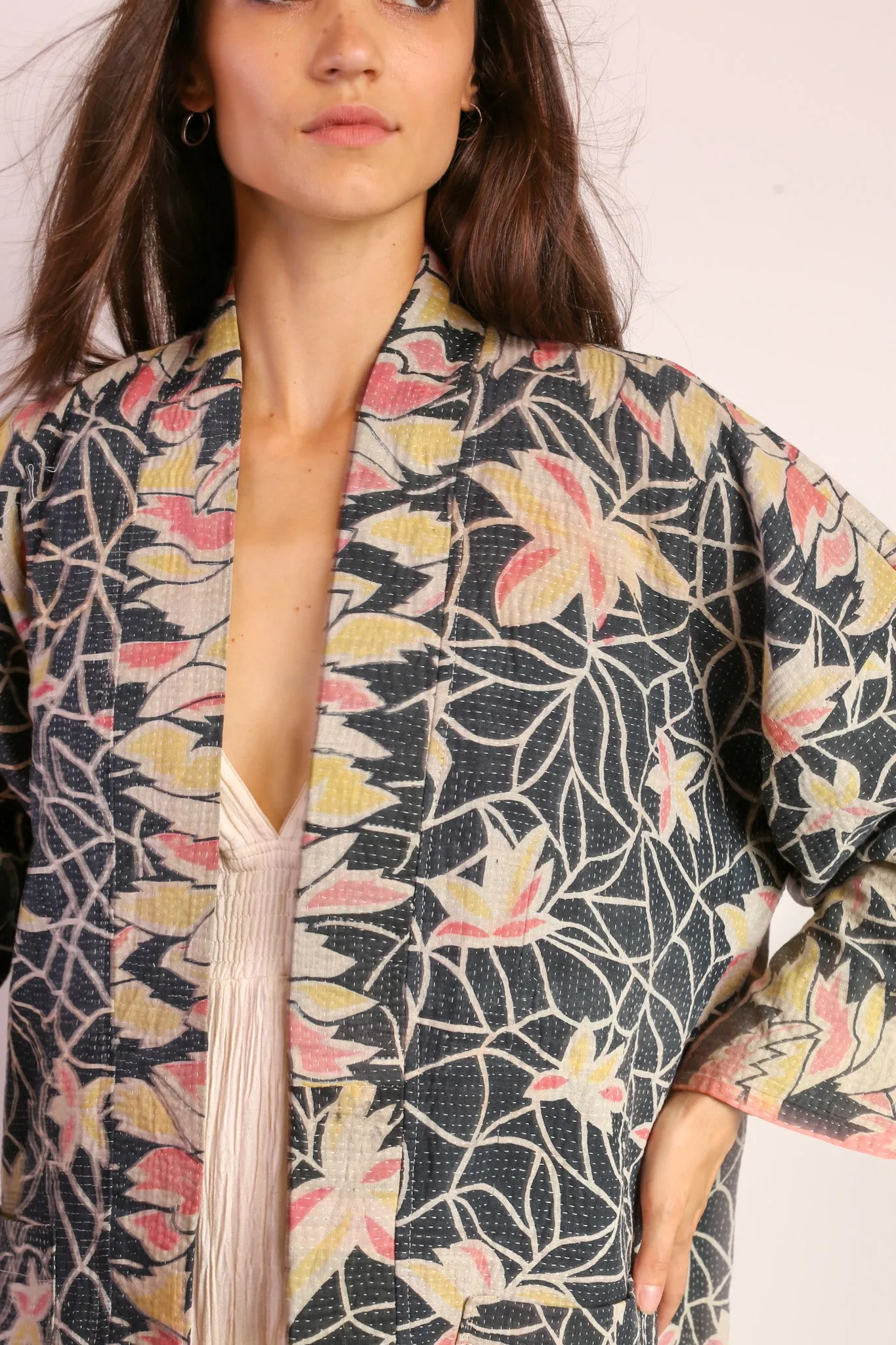 KANTHA  KIMONO JACKET LAMAZ