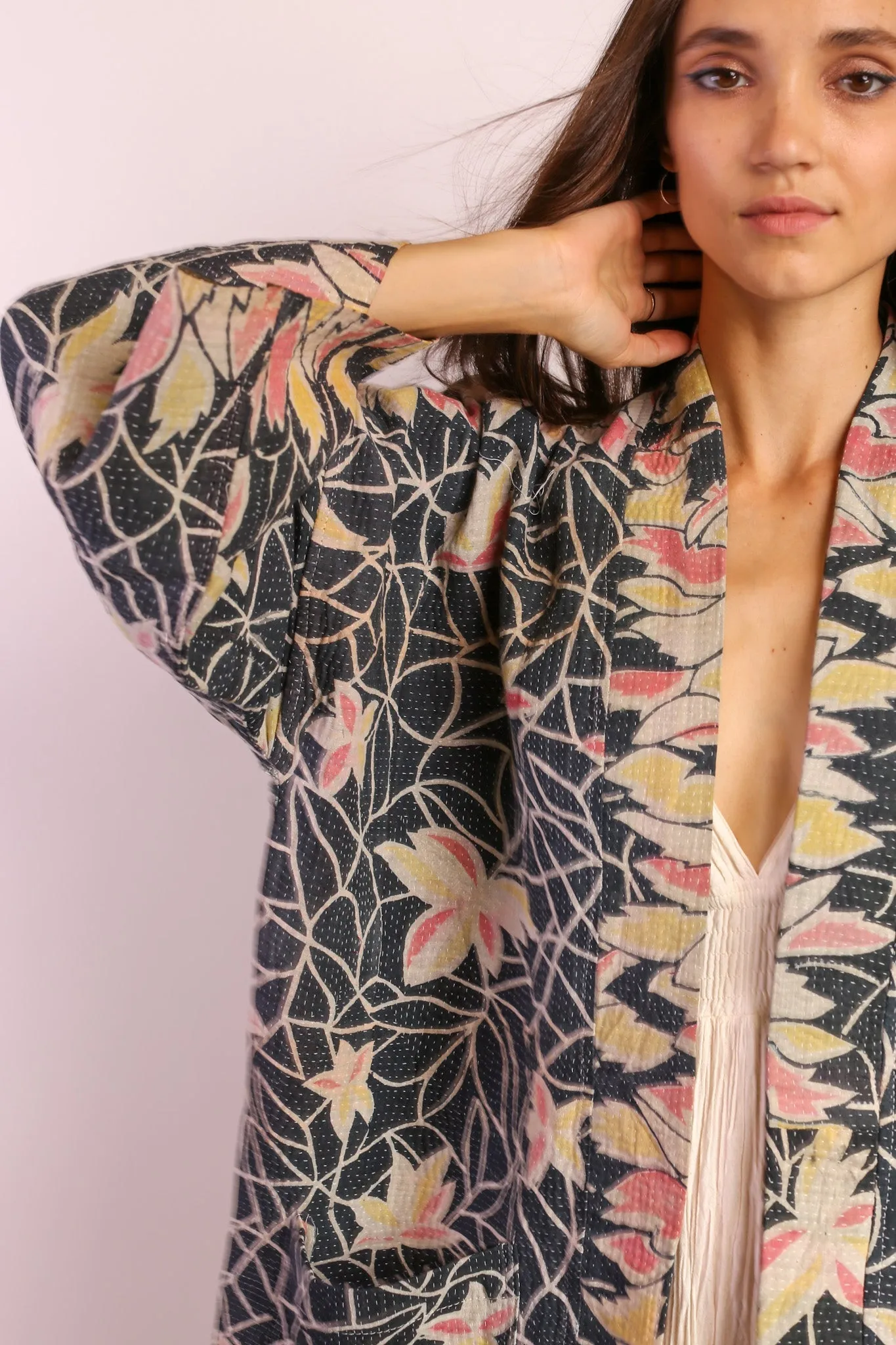 KANTHA  KIMONO JACKET LAMAZ