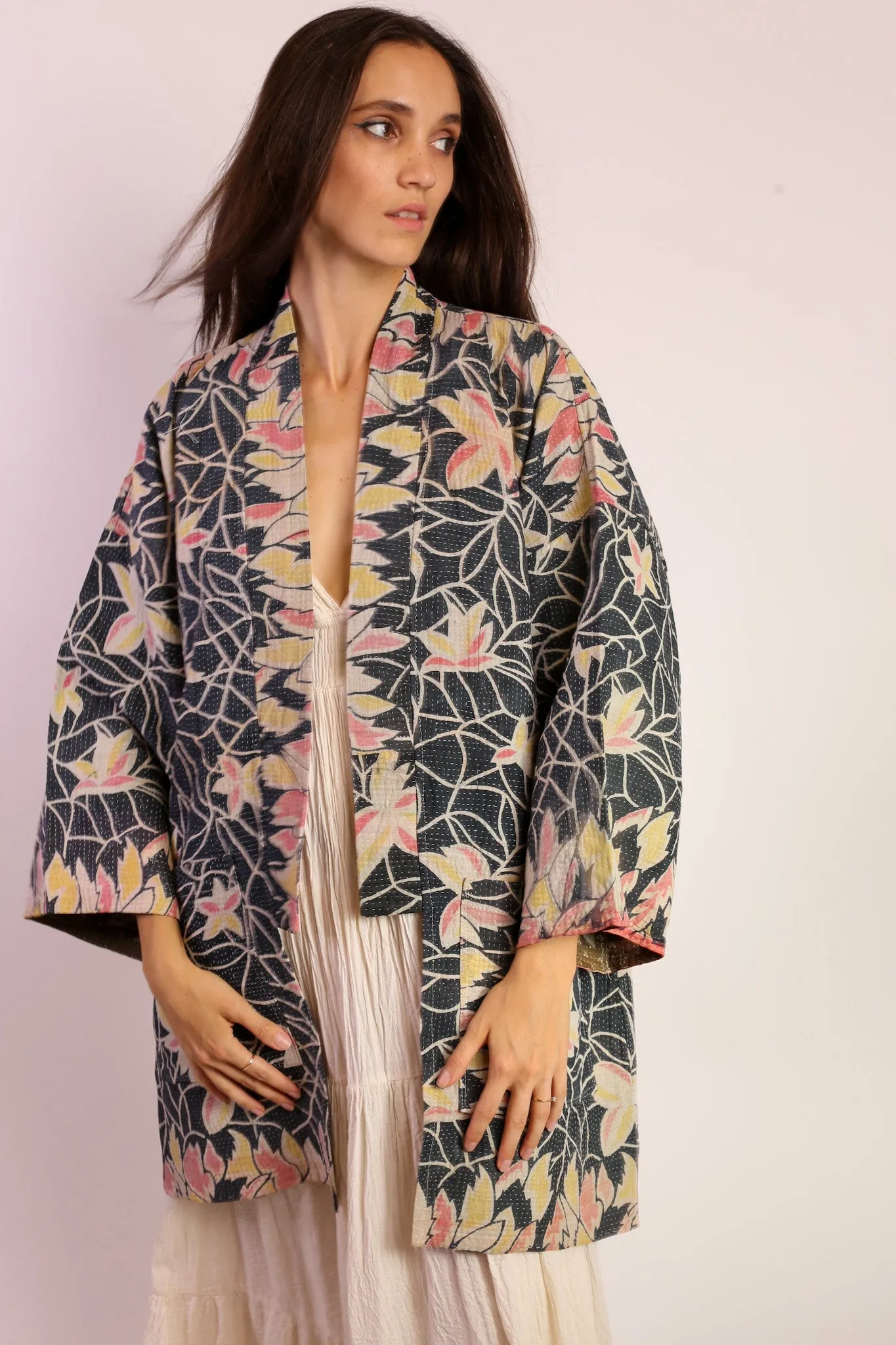 KANTHA  KIMONO JACKET LAMAZ