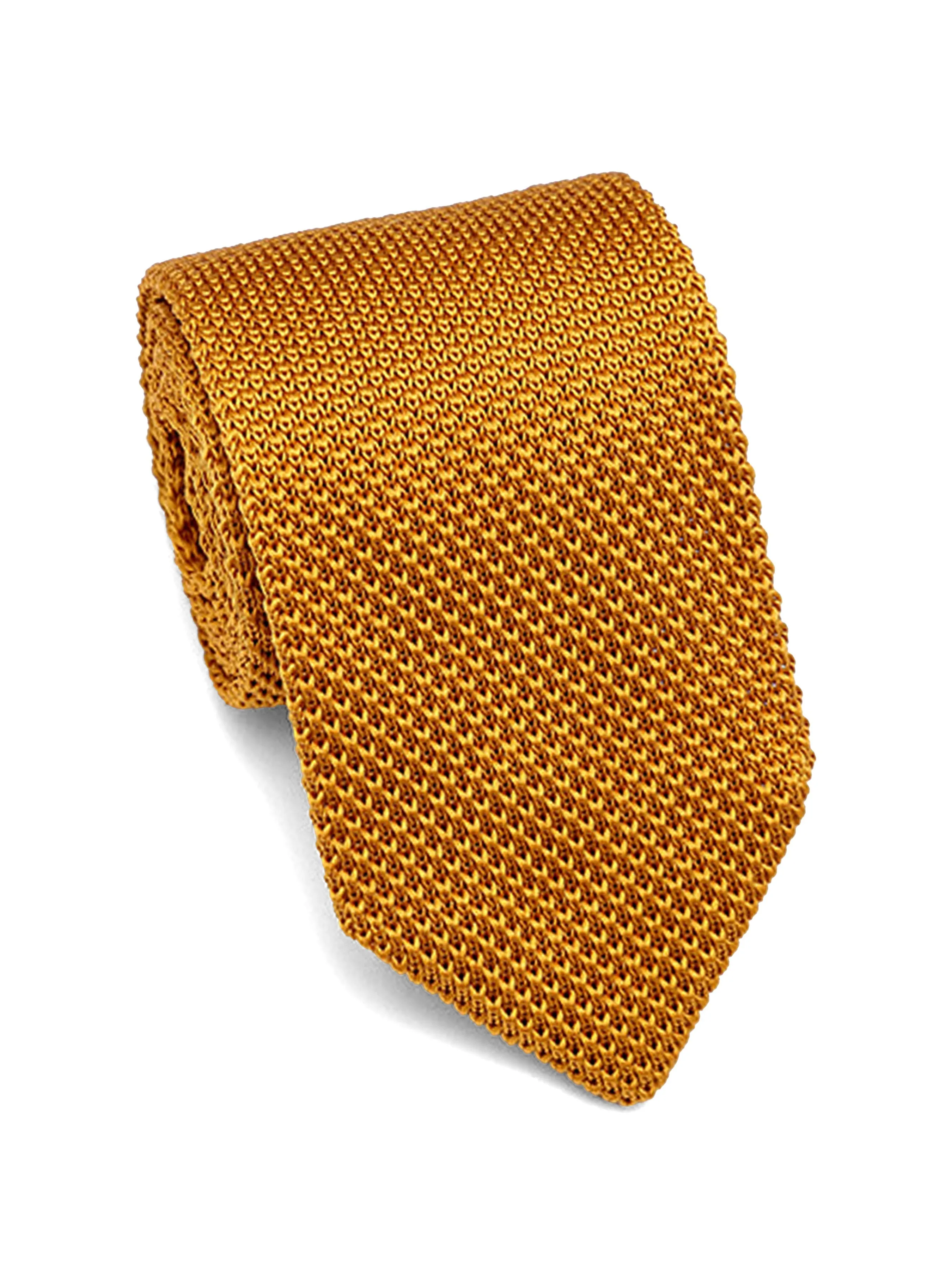 Knit Tie - Yellow Mustard